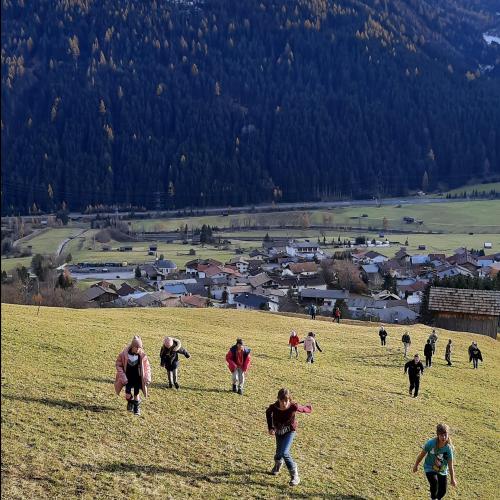 Laufen auf Wiese