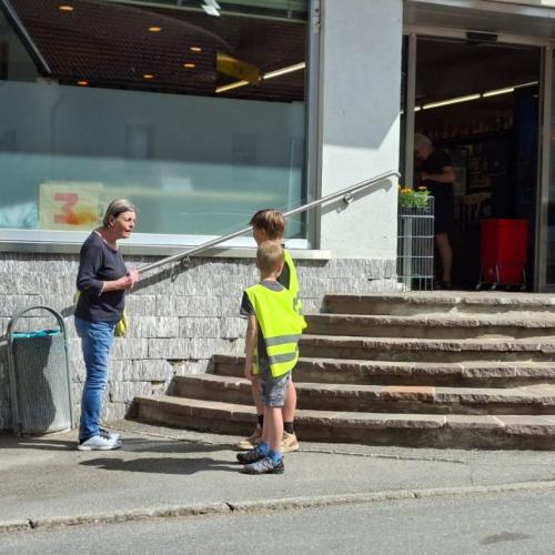 Zu Fuß einkaufen